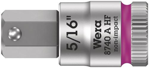 Wera Tool 5003389001 8740 A HF Zyklop bit socket with holding function, 1/4" drive, 5/16" x 28 mm