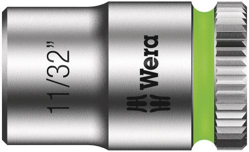 Wera Tool 5003519001 8790 HMA Zyklop 1/4" socket, 11/32" x 23 mm