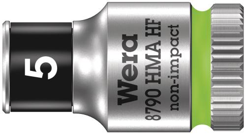 Wera Tool 5003719001 8790 HMA HF Zyklop socket with 1/4" drive with holding function, 5 x 23 mm