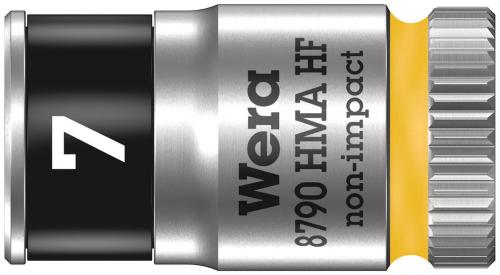 Wera Tool 5003722001 8790 HMA HF Zyklop socket with 1/4" drive with holding function, 7 x 23 mm
