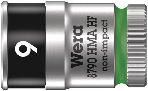 Wera Tool 5003724001 8790 HMA HF Zyklop socket with 1/4" drive with holding function, 9 x 23 mm