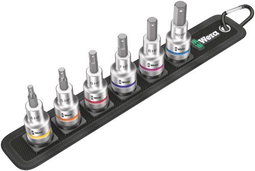 Wera Tool 5003996001 Belt C 2 Zyklop In-Hex-Plus bit socket set with holding function, 1/2" drive, 6 pieces