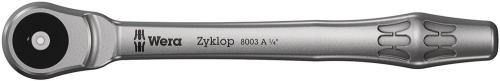Wera Tool 5004003001 8003 A Zyklop Metal Ratchet with push-through square and 1/4" drive, 1/4" x 141 mm
