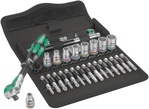 Wera Tool 5004019001 8100 SA 9 Zyklop Speed Ratchet Set, 1/4" drive, imperial, 28 pieces