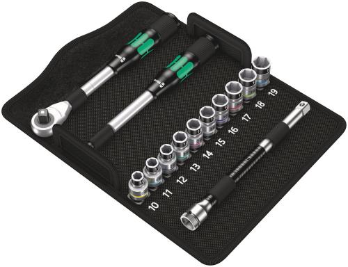 Wera Tool 5004090001 8006 SC 1 Zyklop Hybrid Ratchet Set, 1/2" drive, metric, 13 pieces