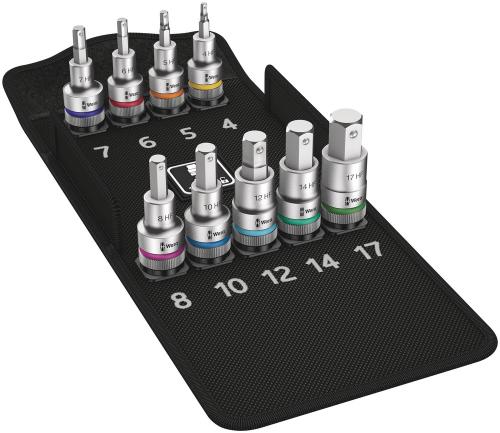 Wera Tool 5004201001 8740 C HF 1 Zyklop bit socket set with 1/2" drive, with holding function, 9 pieces