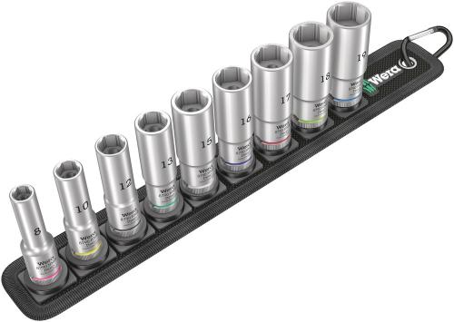 Wera Tool 5004545001 Belt B Deep 1 socket set, 3/8" drive, 9 pieces