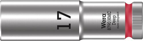 Wera Tool 5004557001 8790 HMC Deep socket with 1/2" drive, 17 x 83 mm