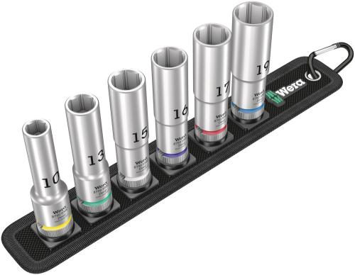 Wera Tool 5004565001 Belt C Deep 1 socket set, 1/2" drive, 6 pieces