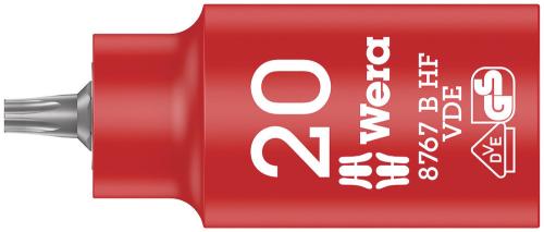 Wera Tool 5004920001 8767 B VDE HF TORX® Zyklop bit socket, insulated, with holding function, 3/8" drive, TX 20 x 55 mm