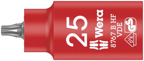 Wera Tool 5004921001 8767 B VDE HF TORX® Zyklop bit socket, insulated, with holding function, 3/8" drive, TX 25 x 55 mm