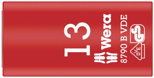 Wera Tool 5004957001 8790 B VDE Zyklop 3/8" socket, insulated, 13 x 46 mm