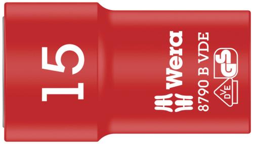 Wera Tool 5004959001 8790 B VDE Zyklop 3/8" socket, insulated, 15 x 46 mm