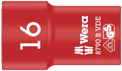 Wera Tool 5004960001 8790 B VDE Zyklop 3/8" socket, insulated, 16 x 46 mm