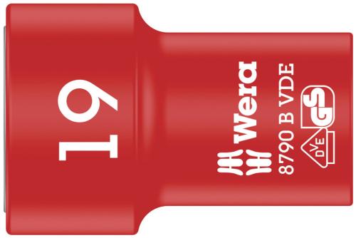 Wera Tool 5004963001 8790 B VDE Zyklop 3/8" socket, insulated, 19 x 46 mm