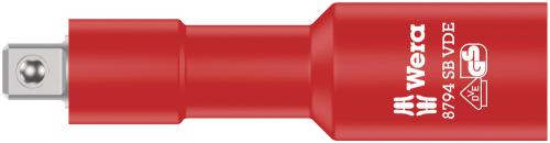 Wera Tool 5004964001 8794 SB VDE Zyklop extension, insulated, short, 3/8", 3/8" x 91 mm