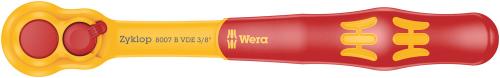 Wera Tool 5004966001 8007 B VDE Zyklop ratchet, insulated, with switch lever, with 3/8" drive, 3/8" x 222 mm