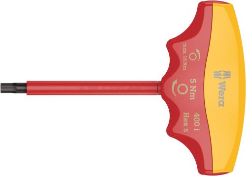 Wera Tool 5004980001 400 i VDE Hex Insulated torque-indicator, 4 x 5.0 Nm