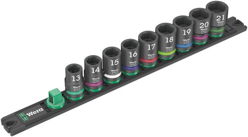 Wera Tool 5005490001 Magnetic socket rail C Impaktor 1 socket set, 1/2" drive, 9 pieces