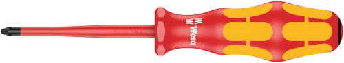 Wera Tool 5006460001 165 iS PZ VDE Insulated screwdriver with reduced blade diameter for Pozidriv screws, PZ 1 x 80 mm