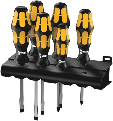 Wera Tool 5018283001 932 S/6 Screwdriver set Kraftform Wera: Chiseldriver and rack, 6 pieces