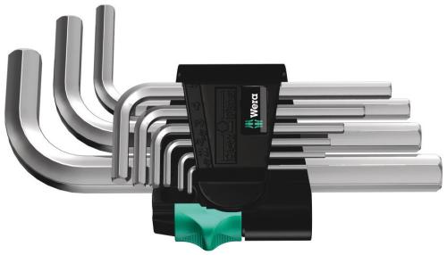 Wera Tool 5021406001 950/9 Hex-Plus 5 L-key set, metric, chrome-plated, 9 pieces