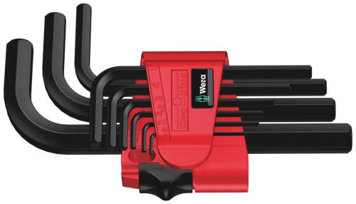 Wera Tool 5021737001 950/9 Hex-Plus 7 L-key set, metric, BlackLaser, 9 pieces