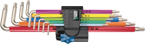 Wera Tool 5022689001 3967/9 TX SXL Multicolour HF Stainless 1 L-key set with holding function, stainless, 9 pieces