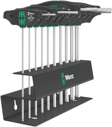 Wera Tool 5023454001 454/10 HF Set Imperial 2 Screwdriver set T-handle Hex-Plus screwdrivers with holding function, imperial, 10 pieces