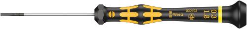 Wera Tool 5030102001 1578 A ESD Kraftform Micro screwdriver for slotted screws, 0.30 x 1.8 x 60 mm