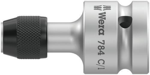 Wera Tool 5042760001 784 C 1/2" Adaptor with quick-release chuck, art. no. 784 C/1 x 1/4" x 50 mm