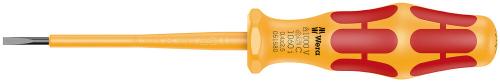 Wera Tool 5051580001 1060 i VDE-insulated Kraftform slotted screwdriver, 0.4 x 2.5 x 80 mm