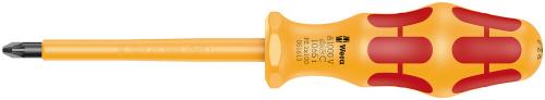Wera Tool 5051613001 1065 i PZ VDE-insulated Kraftform Phillips-head screwdriver, PZ 2 x 100 mm