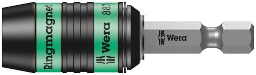 Wera Tool 5052490001 887/4 RR Rapidaptor Universal Bit Holder with ring magnet, 1/4" x 57 mm
