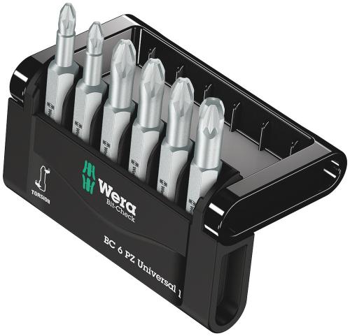 Wera Tool 5056471001 Bit-Check 6 PZ Universal 1, 6 pieces