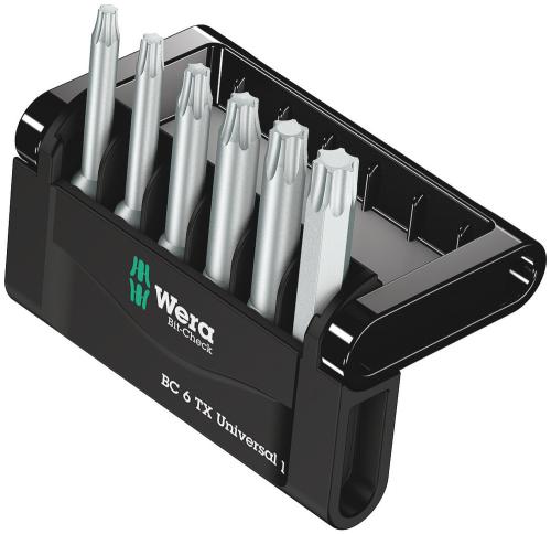 Wera Tool 5056472001 Bit-Check 6 TX Universal 1, 6 pieces