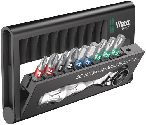 Wera Tool 5057418001 Bit-Check 10 Zyklop Mini BiTorsion 1, 10 pieces