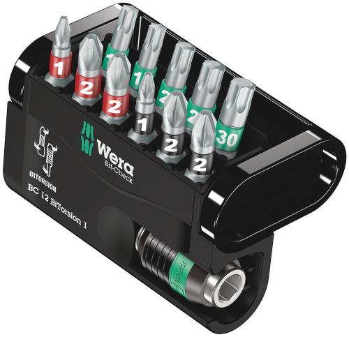 Wera Tool 5057420001 Bit-Check 12 BiTorsion 1, 12 pieces