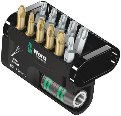 Wera Tool 5057423001 Bit-Check 12 Wood 1, 12 pieces