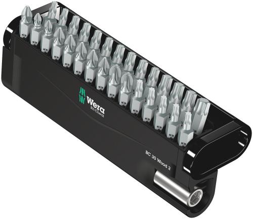 Wera Tool 5057432001 Bit-Check 30 Wood 2, 30 pieces