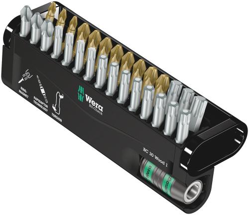 Wera Tool 5057433001 Bit-Check 30 Wood 1, 30 pieces