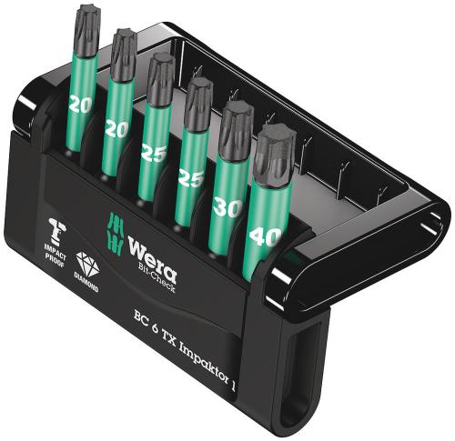 Wera Tool 5057693001 Bit-Check 6 TX Impaktor 1, 6 pieces
