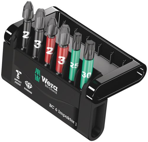 Wera Tool 5057695001 Bit-Check 6 Impaktor 1, 6 pieces