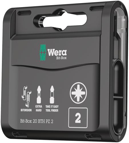 Wera Tool 5057762001 Bit-Box 20 BTH PZ, PZ 2 x 25 mm, 20 pieces