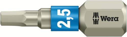 Wera Tool 5071072001 3840/1 TS bits, stainless, 2.5 x 25 mm