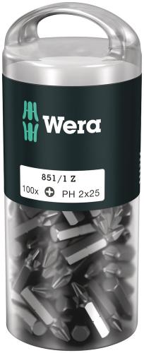 Wera Tool 5072441001 851/1 Z DIY 100 bits, PH 2 x 25 mm, 100 pieces