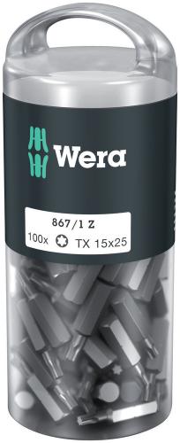 Wera Tool 5072447001 867/1 TORX® DIY 100, TX 15 x 25 mm, 100 pieces