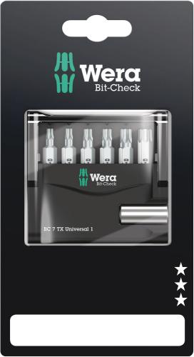 Wera Tool 5073404001 Bit-Check 7 TX Universal 1 SB, 7 pieces