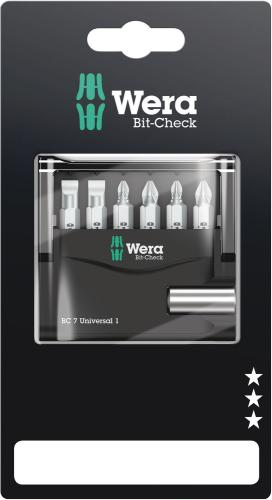 Wera Tool 5073406001 Bit-Check 7 Universal 1 SB, 7 pieces