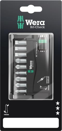 Wera Tool 5073410001 Bit-Check 10 Universal 3 SB, 10 pieces